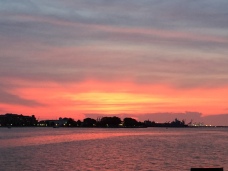 Sunset over Norfolk Harbor