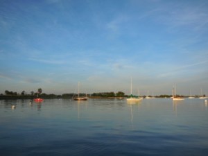 GKYC Mooring field at Sunset