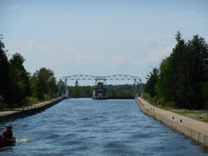 Entering Kirkfield Lift lock
