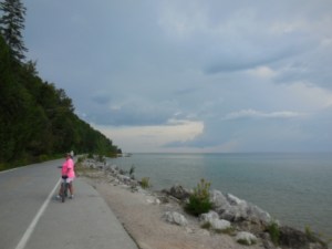 Claire averting the storm