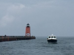 Entering Charlevoix Harbor