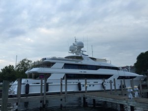 Mega yacht at Jacobson's