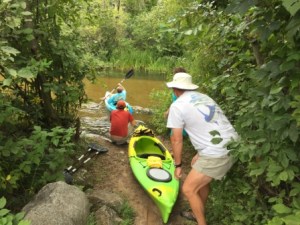 Launching the Kayaks