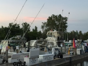Fishing charters at dock