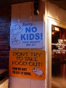Signs at Fast Eddies