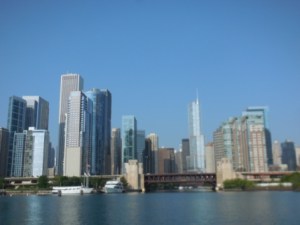 Downtown Chicago from boat