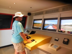 Mark at tow simulator