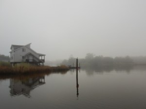 Monday morning fog on Dog River