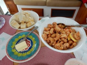 Joe Patti's Shrimp lunch