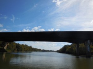 Going under Columbus Bridge