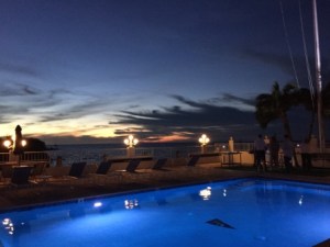 MYC Pool at sunset