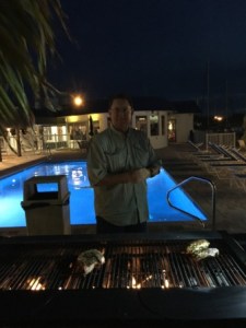 Mark at MYC Cooking dinner