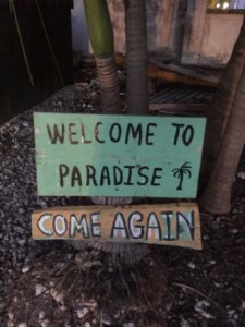 Sign outside of Sharkey's