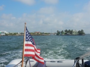 Leaving Port Largo entrance