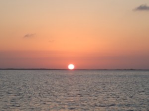 Sunset over Card Sound