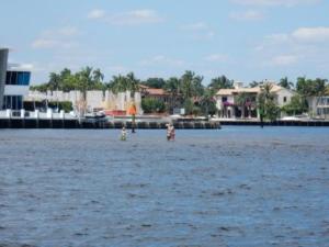 Sandbar to west of channel