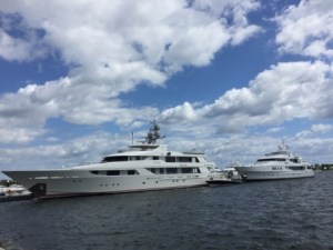 Mega Yachts in west docks