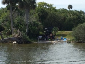 Picnicers along barge canal