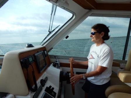 Denise driving as we left Hilton Head