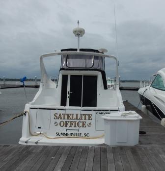 Boat behind us at Bristol Marina
