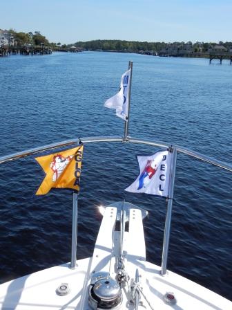 New burgees flying in the breeze