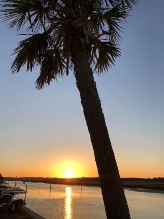 Sunset over AIM canal to ICW