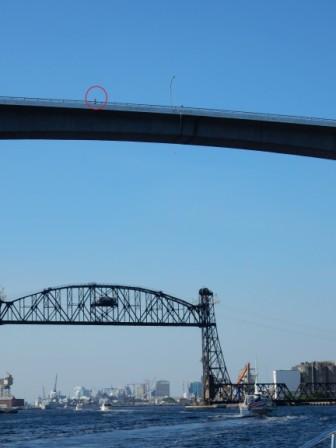 Runner on bridge - 90' up