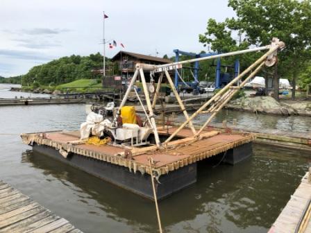 Working barge at PYC