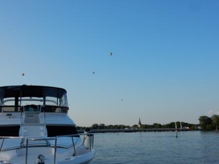 Four balloons to our north