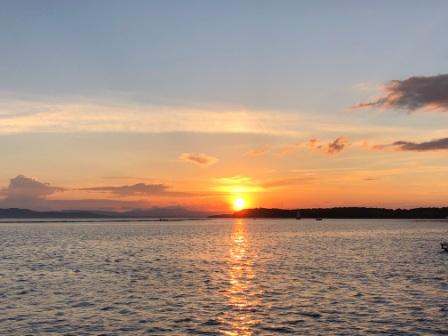 Sunset over Lake C after the storm