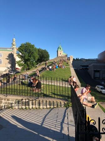 Hanging out on the wall park