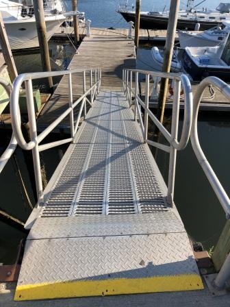 Steep ramp at low tide