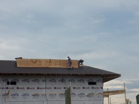 Putting on the roof