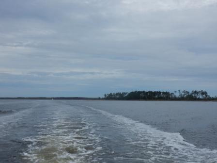 Leaving the Pamlico Sound