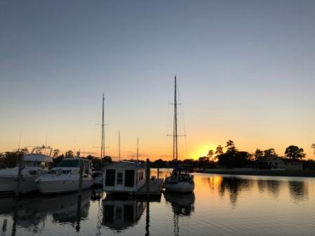 Sunset over the marina